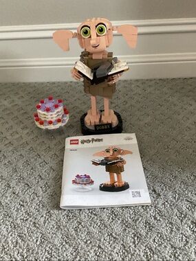 LEGO Dobby Figure in Tan and Pink with Green Eyes